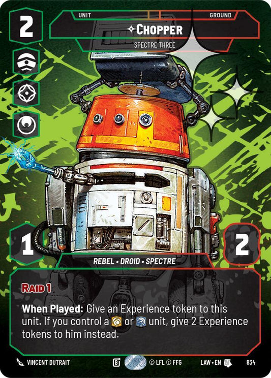 Star Wars: Unlimited A Lawless Time Chopper - Spectre Three (Prestige Foil) 834 Uncommon Near Mint Foil