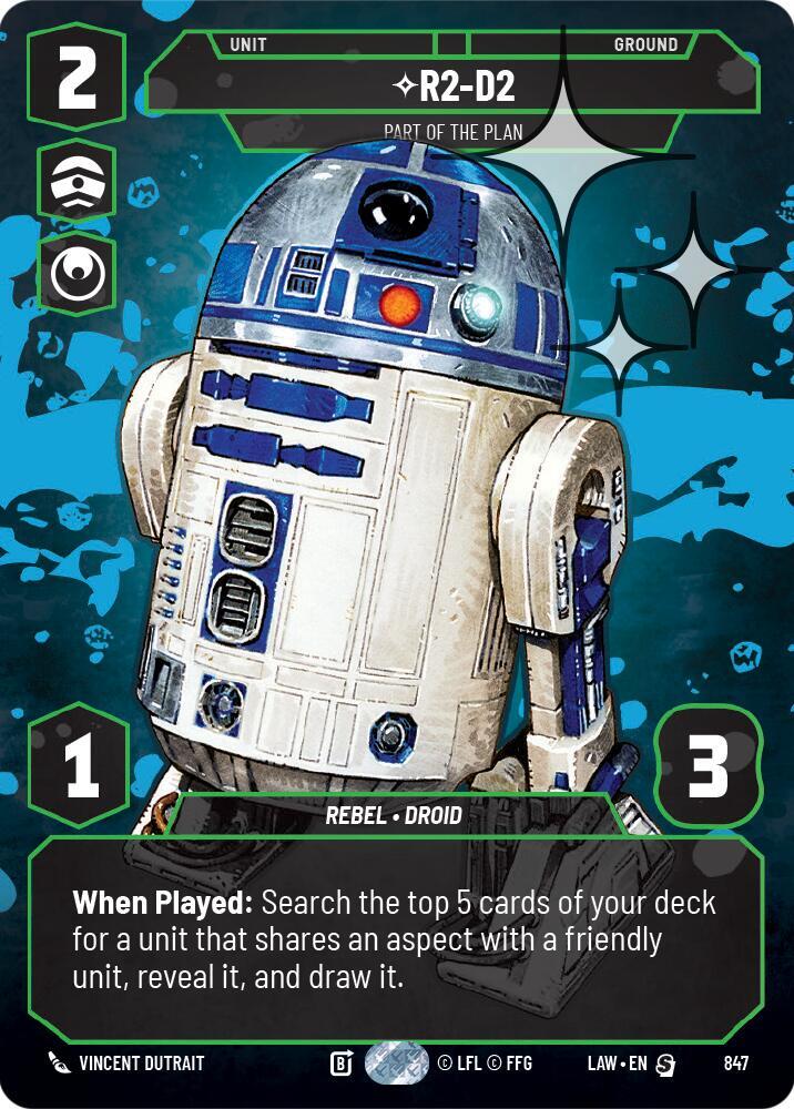 Star Wars: Unlimited A Lawless Time R2-D2 - Part of the Plan (Prestige Foil) 847 Special Near Mint Foil