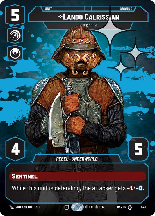 Star Wars: Unlimited A Lawless Time Lando Calrissian - Eyes Open (Prestige Foil) 848 Special Near Mint Foil