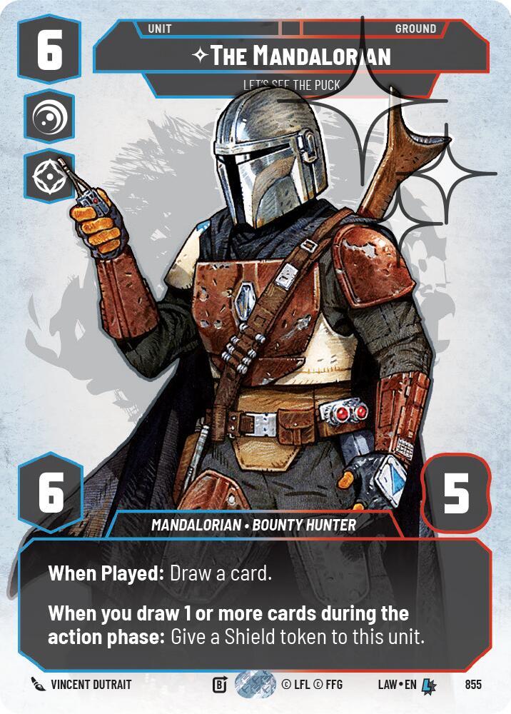 Star Wars: Unlimited A Lawless Time The Mandalorian - Let's See The Puck (Prestige Foil) 855 Legendary Near Mint Foil