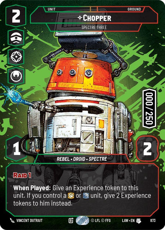 Star Wars: Unlimited A Lawless Time Chopper - Spectre Three (Serialized) 873 Uncommon Near Mint Foil
