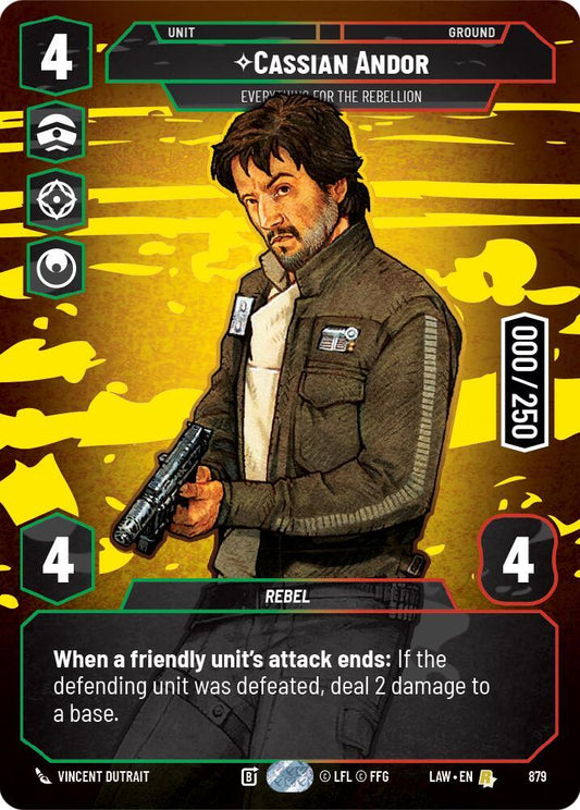 Star Wars: Unlimited A Lawless Time Cassian Andor - Everything for the Rebellion (Serialized) 879 Rare Near Mint Foil