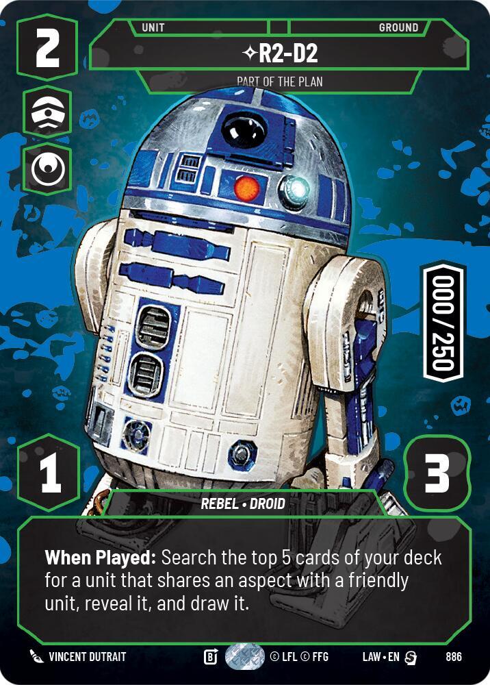 Star Wars: Unlimited A Lawless Time R2-D2 - Part of the Plan (Serialized) 886 Special Near Mint Foil
