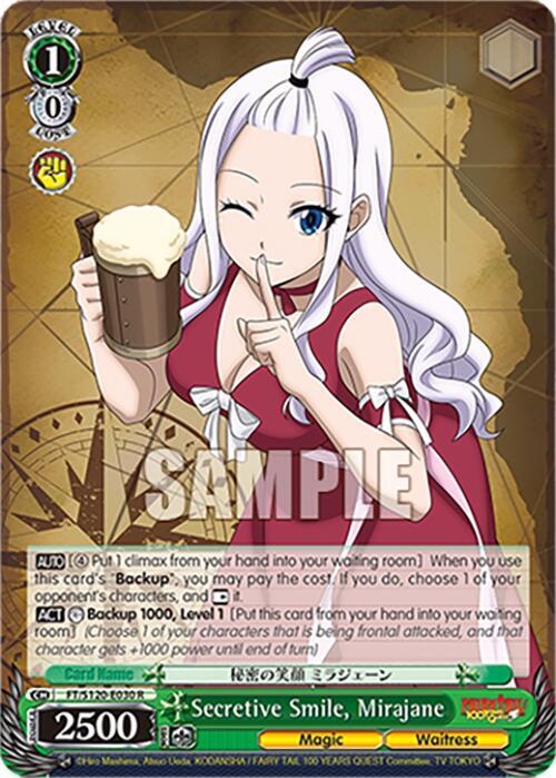 Weiss Schwarz FAIRY TAIL 100 YEARS QUEST Secretive Smile, Mirajane FT/S120-E030 R Rare Near Mint
