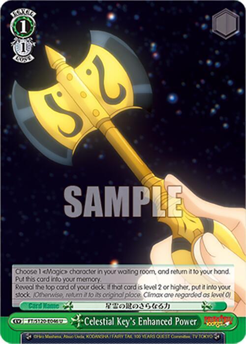 Weiss Schwarz FAIRY TAIL 100 YEARS QUEST Celestial Key's Enhanced Power FT/S120-E046 U Uncommon Near Mint