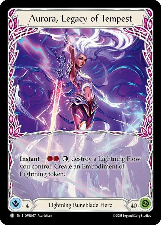 Flesh and Blood TCG Omens of the Third Age Aurora, Legacy of Tempest #OMN047 Basic Near Mint