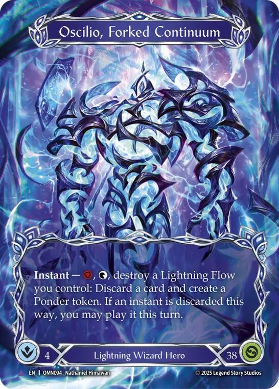 Flesh and Blood TCG Omens of the Third Age Oscilio, Forked Continuum #OMN094 Basic Near Mint