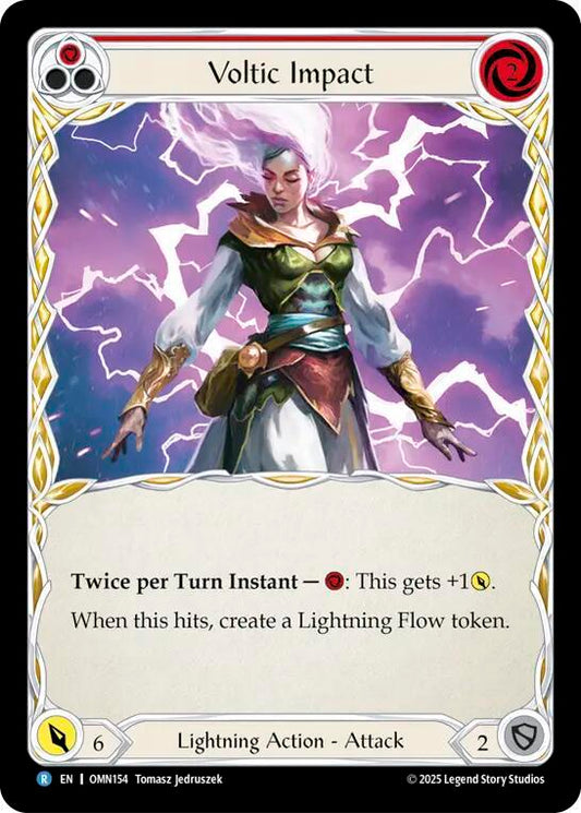Flesh and Blood TCG Omens of the Third Age Voltic Impact #OMN154 Rare Near Mint