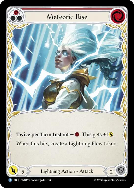 Flesh and Blood TCG Omens of the Third Age Meteoric Rise #OMN153 Rare Near Mint