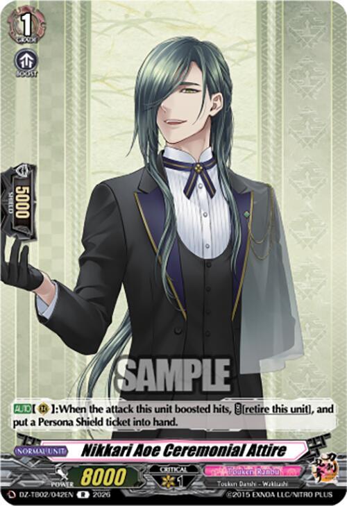 Cardfight Vanguard DZ-TB02: Touken Ranbu Online Nikkari Aoe Ceremonial Attire DZ-TB02/042EN R Near Mint