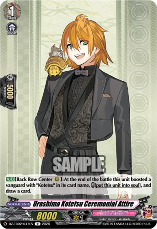 Cardfight Vanguard DZ-TB02: Touken Ranbu Online Urashima Kotetsu Ceremonial Attire DZ-TB02/047EN R Near Mint