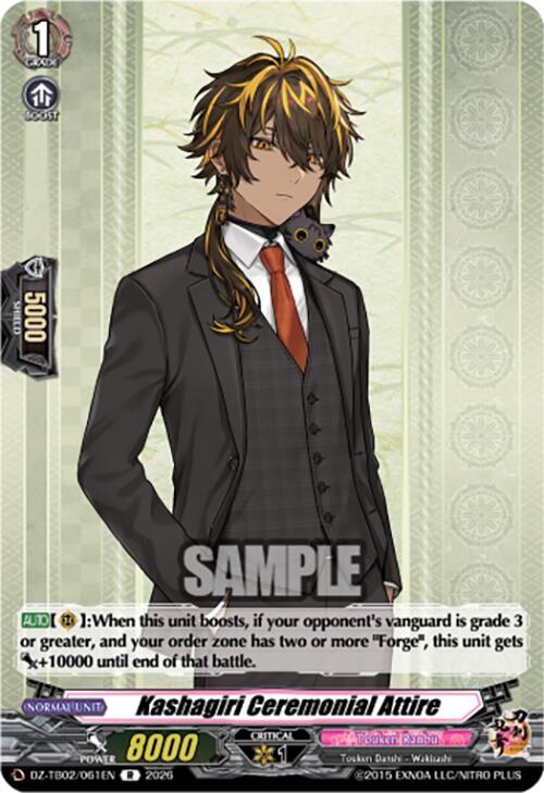Cardfight Vanguard DZ-TB02: Touken Ranbu Online Kashagiri Ceremonial Attire DZ-TB02/061EN R Near Mint
