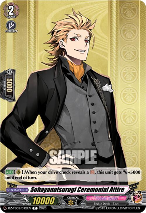 Cardfight Vanguard DZ-TB02: Touken Ranbu Online Sohayanotsurugi Ceremonial Attire DZ-TB02/072EN C Near Mint