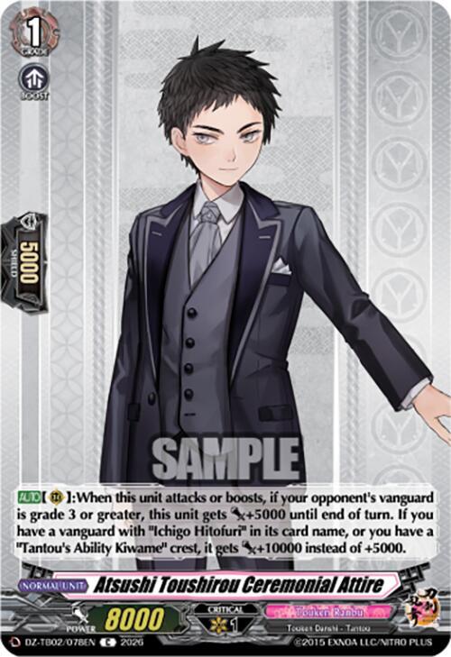 Cardfight Vanguard DZ-TB02: Touken Ranbu Online Atsushi Toushirou Ceremonial Attire DZ-TB02/078EN C Near Mint
