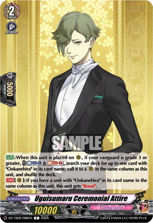 Cardfight Vanguard DZ-TB02: Touken Ranbu Online Uguisumaru Ceremonial Attire DZ-TB02/086EN C Near Mint