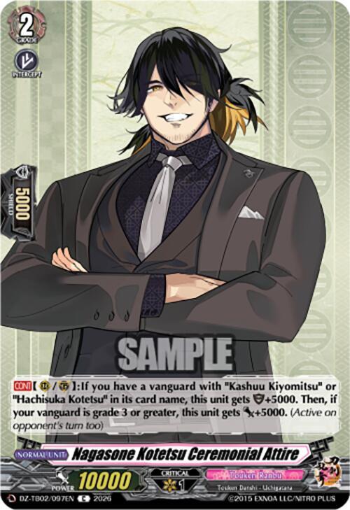 Cardfight Vanguard DZ-TB02: Touken Ranbu Online Nagasone Kotetsu Ceremonial Attire DZ-TB02/097EN C Near Mint