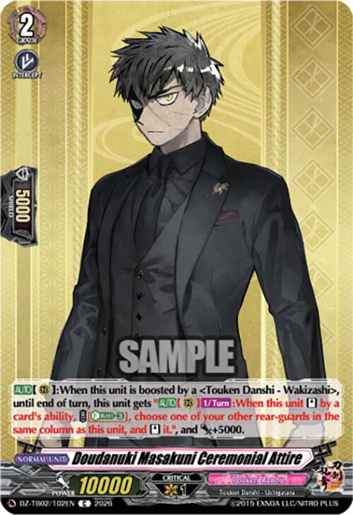 Cardfight Vanguard DZ-TB02: Touken Ranbu Online Doudanuki Masakuni Ceremonial Attire DZ-TB02/102EN C Near Mint
