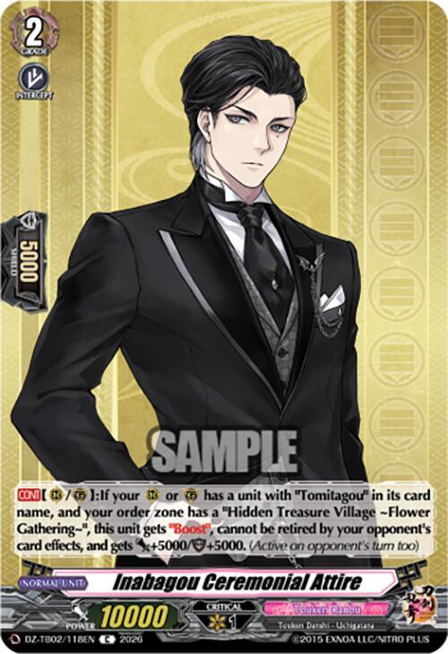Cardfight Vanguard DZ-TB02: Touken Ranbu Online Inabagou Ceremonial Attire DZ-TB02/118EN C Near Mint