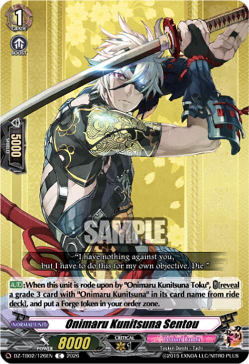 Cardfight Vanguard DZ-TB02: Touken Ranbu Online Onimaru Kunitsuna Sentou DZ-TB02/126EN C Near Mint