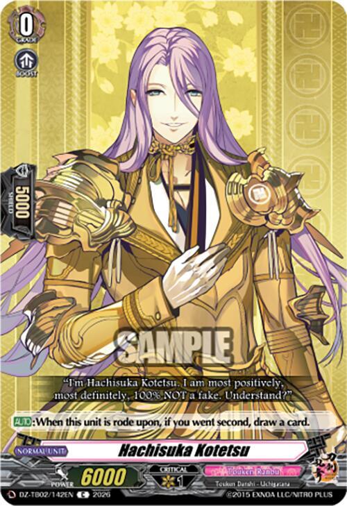 Cardfight Vanguard DZ-TB02: Touken Ranbu Online Hachisuka Kotetsu DZ-TB02/142EN C Near Mint