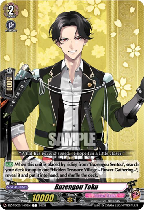 Cardfight Vanguard DZ-TB02: Touken Ranbu Online Buzengou Toku DZ-TB02/143EN C Near Mint