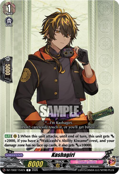 Cardfight Vanguard DZ-TB02: Touken Ranbu Online Kashagiri DZ-TB02/154EN C Near Mint