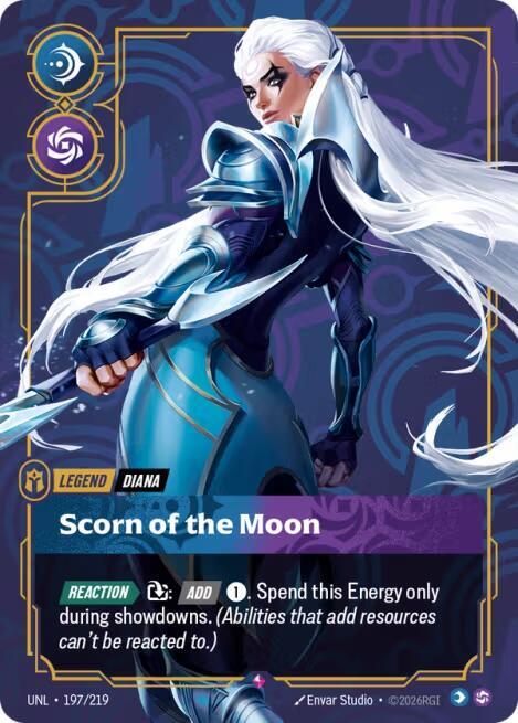 Riftbound: League of Legends Trading Card Game Unleashed Diana - Scorn of the Moon 197/219 Rare Near Mint Foil
