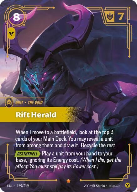 Riftbound: League of Legends Trading Card Game Unleashed Rift Herald 179/219 Epic Near Mint Foil