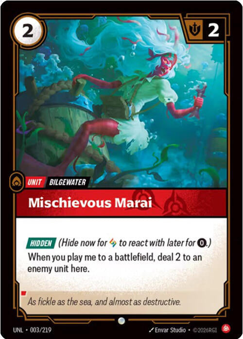 Riftbound: League of Legends Trading Card Game Unleashed Mischevious Marai 003/219 Common Near Mint Foil