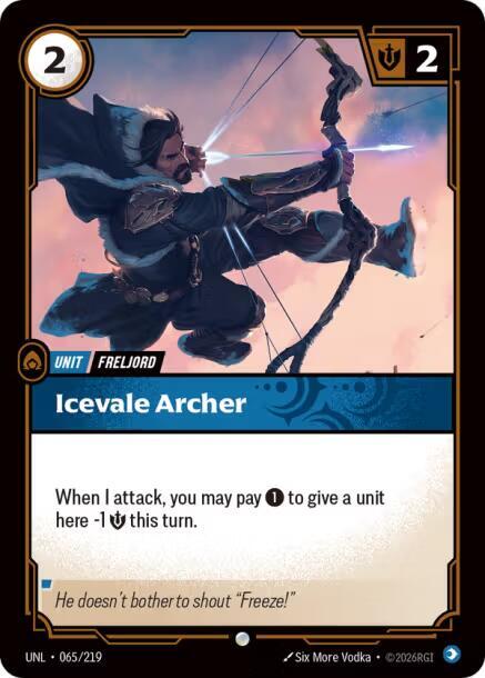 Riftbound: League of Legends Trading Card Game Unleashed Icevale Archer 065/219 Common Near Mint Foil