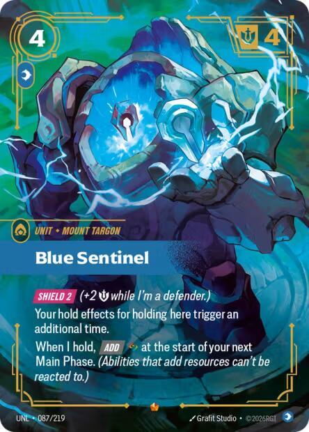 Riftbound: League of Legends Trading Card Game Unleashed Blue Sentinel 087/219 Epic Near Mint Foil