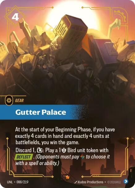 Riftbound: League of Legends Trading Card Game Unleashed Gutter Palace 088/219 Epic Near Mint Foil