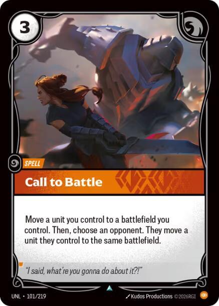 Riftbound: League of Legends Trading Card Game Unleashed Call to Battle 101/219 Uncommon Near Mint