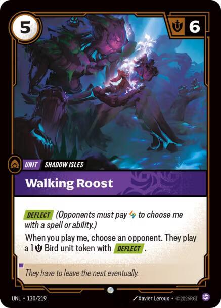 Riftbound: League of Legends Trading Card Game Unleashed Walking Roost 130/219 Common Near Mint Foil