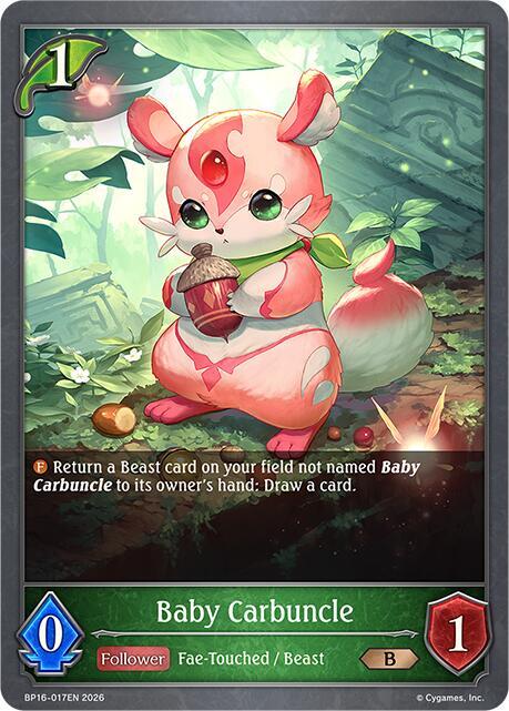 Shadowverse: Evolve BP16: New World Genesis Baby Carbuncle BP16-017EN Bronze Near Mint