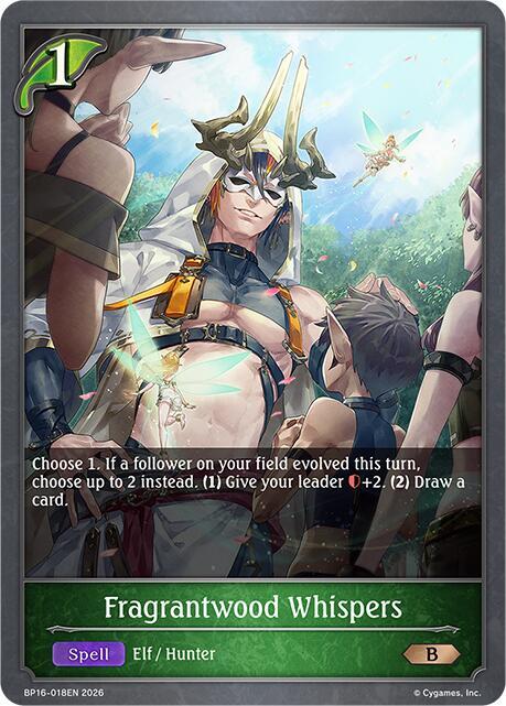 Shadowverse: Evolve BP16: New World Genesis Fragrantwood Whispers BP16-018EN Bronze Near Mint