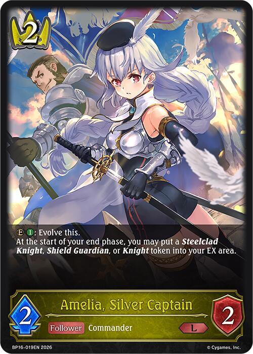 Shadowverse: Evolve BP16: New World Genesis Amelia, Silver Captain BP16-019EN Legendary Near Mint
