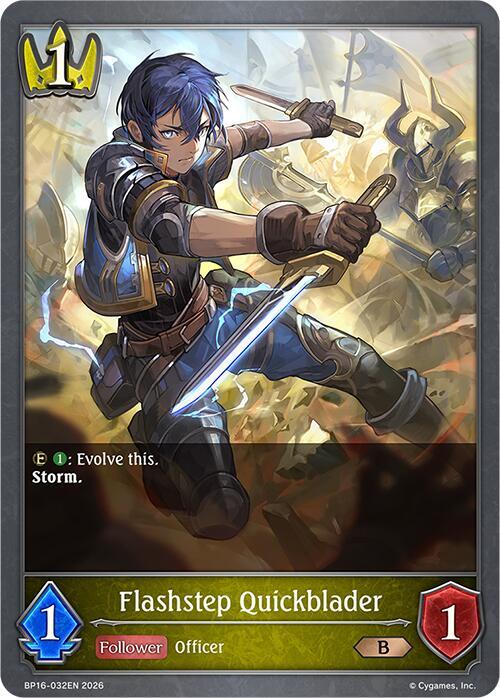 Shadowverse: Evolve BP16: New World Genesis Flashstep Quickblader BP16-032EN Bronze Near Mint