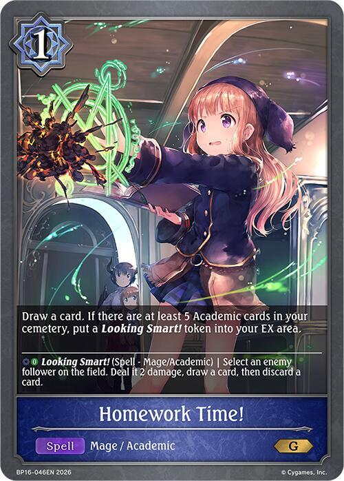 Shadowverse: Evolve BP16: New World Genesis Homework Time! BP16-046EN Gold Near Mint
