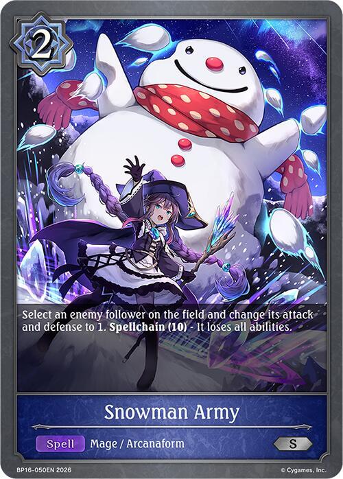 Shadowverse: Evolve BP16: New World Genesis Snowman Army BP16-050EN Silver Near Mint