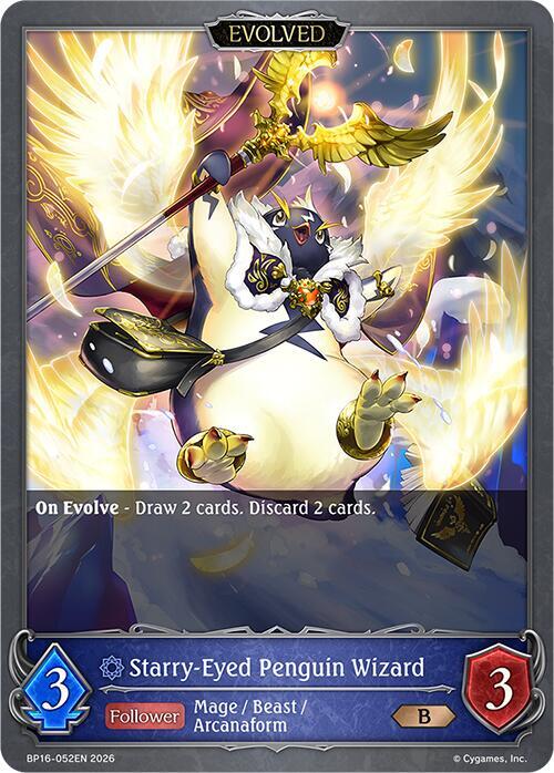 Shadowverse: Evolve BP16: New World Genesis Starry-Eyed Penguin Wizard (Evolved) BP16-052EN Bronze Near Mint