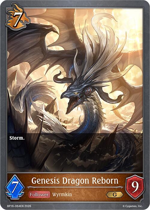 Shadowverse: Evolve BP16: New World Genesis Genesis Dragon Reborn BP16-064EN Gold Near Mint