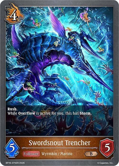 Shadowverse: Evolve BP16: New World Genesis Swordsnout Trencher BP16-075EN Bronze Near Mint