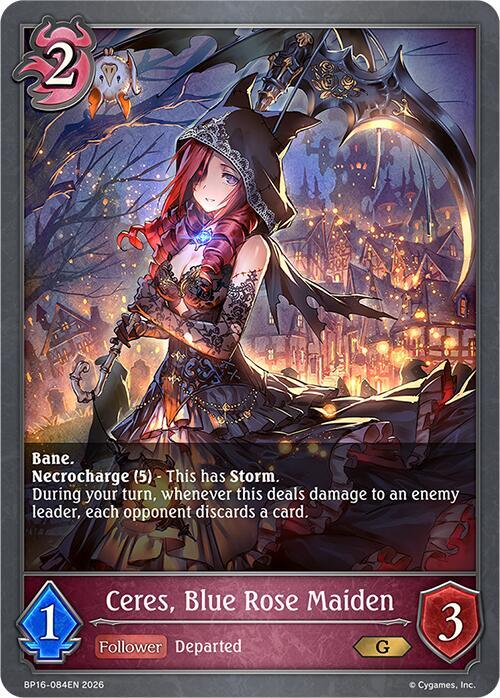 Shadowverse: Evolve BP16: New World Genesis Ceres, Blue Rose Maiden BP16-084EN Gold Near Mint