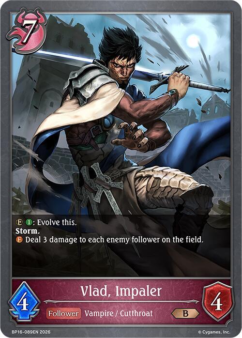 Shadowverse: Evolve BP16: New World Genesis Vlad, Impaler BP16-089EN Bronze Near Mint