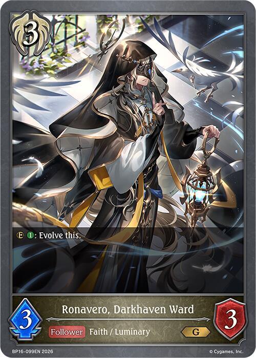 Shadowverse: Evolve BP16: New World Genesis Ronavero, Darkhaven Ward BP16-099EN Gold Near Mint