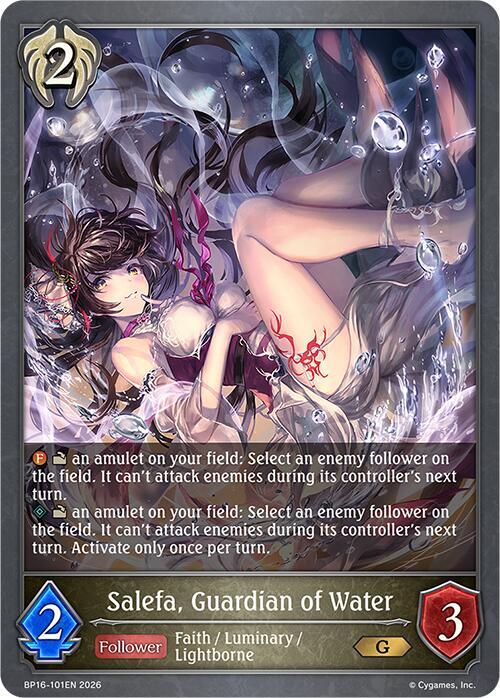 Shadowverse: Evolve BP16: New World Genesis Salefa, Guardian of Water BP16-101EN Gold Near Mint