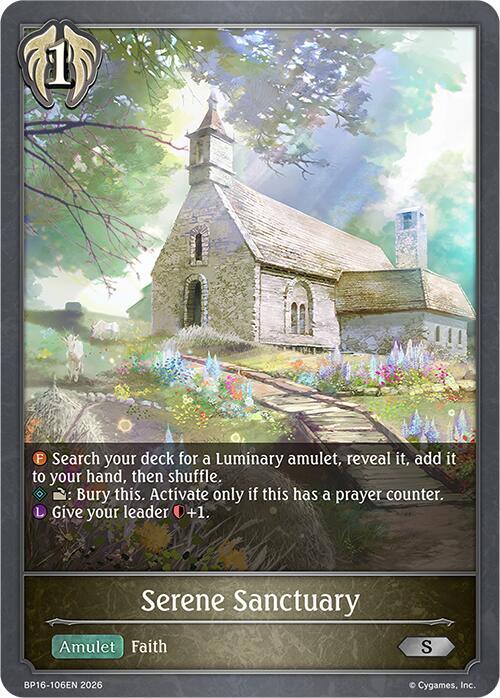 Shadowverse: Evolve BP16: New World Genesis Serene Sanctuary BP16-106EN Silver Near Mint