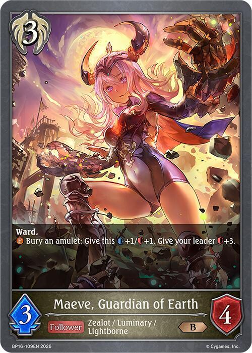 Shadowverse: Evolve BP16: New World Genesis Maeve, Guardian of Earth BP16-109EN Bronze Near Mint