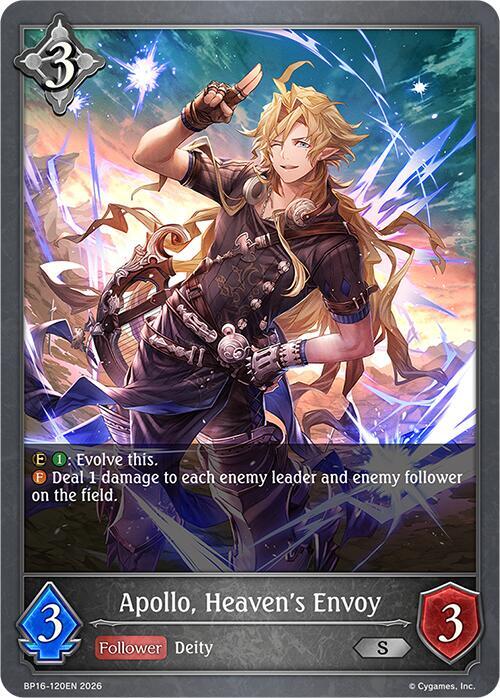 Shadowverse: Evolve BP16: New World Genesis Apollo, Heaven's Envoy BP16-120EN Silver Near Mint